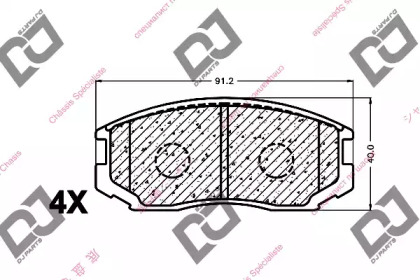 Комплект тормозных колодок DJ PARTS BP1432